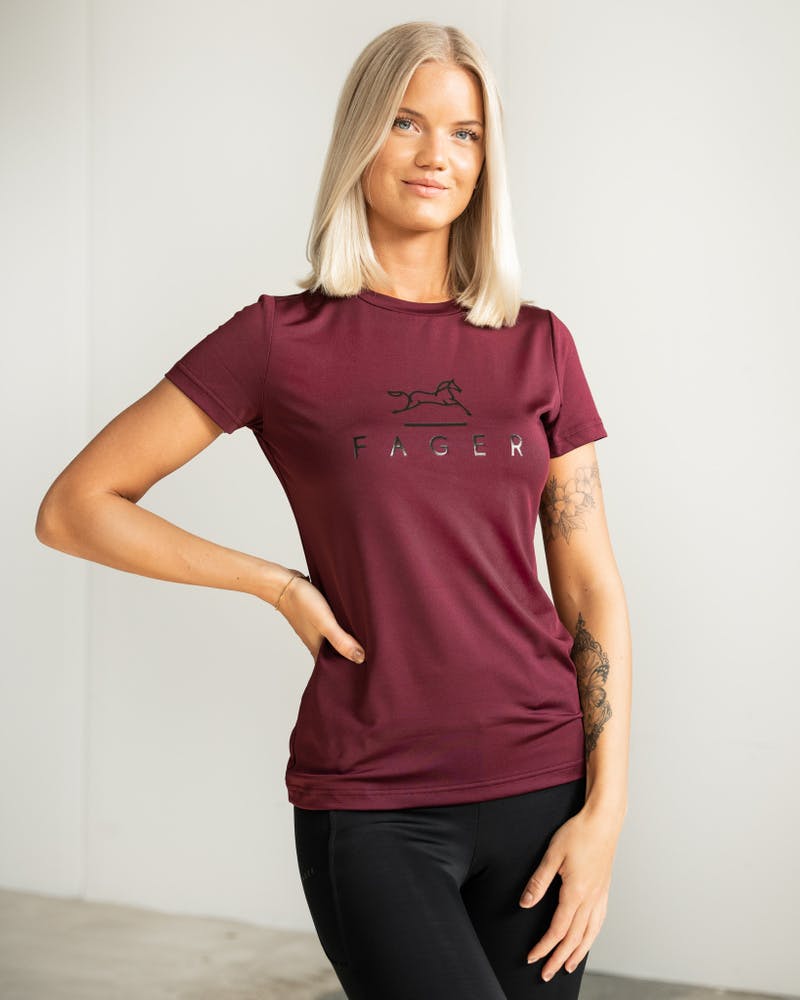 Fia Short sleeve T-shirt Burgundy